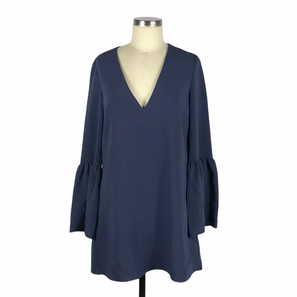 Elizabeth and James Maitai Long Sleeve Mini Dress (size medium) navy blue